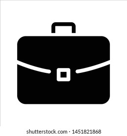 briefcase solid Icon on white background. Vector isolated element.