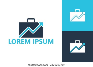 Briefcase statistic logo template design vector