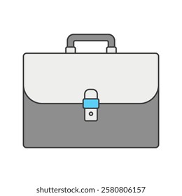 Briefcase, A structured office bag, symbolizing professionalism, business, and corporate work.