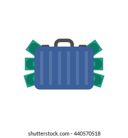 Brief-case/ suitcase full of money
