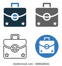 Briefcase, suitcase icon. Editable vector icon design is isolated on a white background