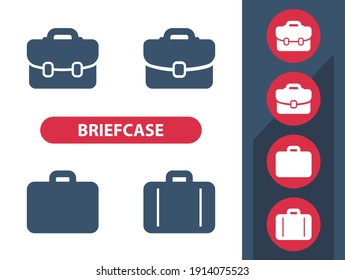 Briefcase - Suitcase Icons. Professional, pixel perfect icons. EPS 10 format.