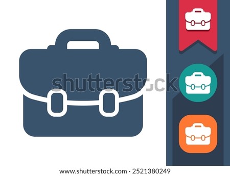 Briefcase, Suitcase, Luggage, Baggage Icon. Professional, pixel perfect icon. EPS 10 format.