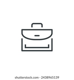 Briefcase suitcase portfolio business office icon, vector illustration