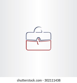 briefcase symbol stylized vector business logo design