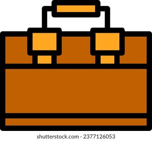 Briefcase symbolizing professionalism Line Filled Vector Icon