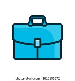 briefcase symbols blue icon vector illustration isolated on white background