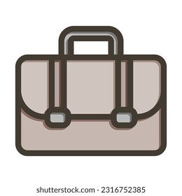 Briefcase Thick Line Filled Colors For Personal And Commercial Use.
