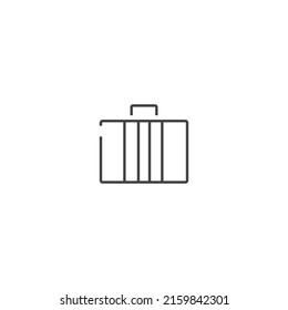 briefcase thin line icon, editable stroke icon eps 10