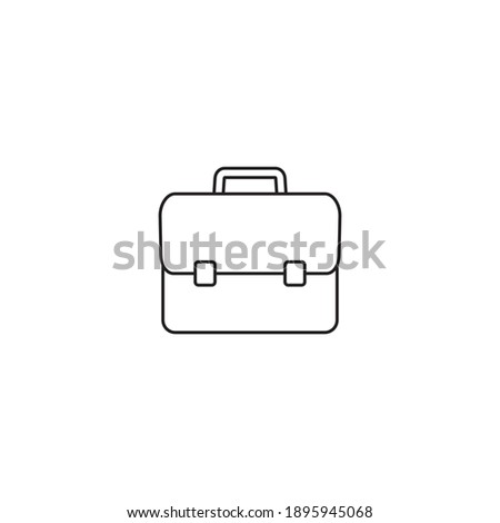 Briefcase thin line icon, linear style pictogram isolated on white. Suitcase, portfolio symbol.