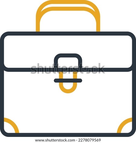 Briefcase thin line icon. Symbol of portfolio. Vector illustration.