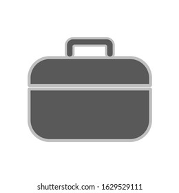 Briefcase thin line icons. Simple briefcase business icons.