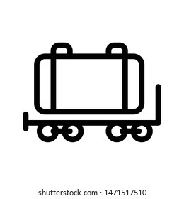 briefcase thin line vector icon
