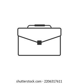 Icono de vector de línea delgada de maletín. Ilustración del vector