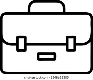 Briefcase Thin Line Vector Icon. Flat icon isolated on the white background.