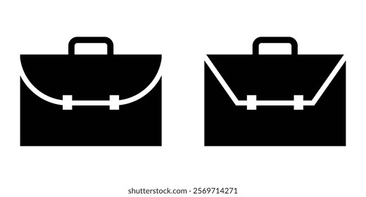 Briefcase Thin Line Vector Icon. Flat icon isolated on the white background. travel bag icon set. vacation, baggage and luggage symbol. isolated vector image in simple style. Design eps 10