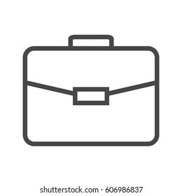 Briefcase Thin Line Vector Icon. Flat icon isolated on the white background. Editable EPS file. Vector illustration.