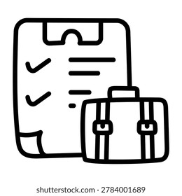 Briefcase with todo denoting concept of luggage list