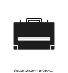 briefcase and tool box icon design/Mono color icon/editable vector/black and white
