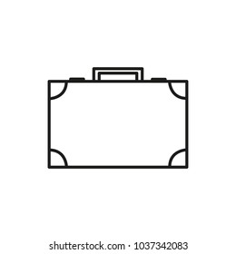 Briefcase Travel Thin Line Icon Symbol Illustration Design