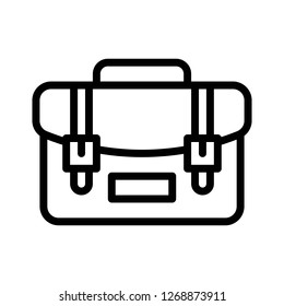 Briefcase vector, Baggage line design icon editable outline