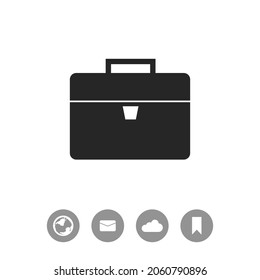 Briefcase vector black simple icon