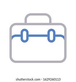 briefcase vector color line icon 
