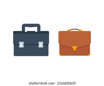 Briefcase Vector Emoji Set Illustrations. Briefcase Emoticons