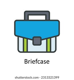 Briefcase Vector   Fill outline  Icon Design illustration. Digital Marketing  Symbol on White background EPS 10 File