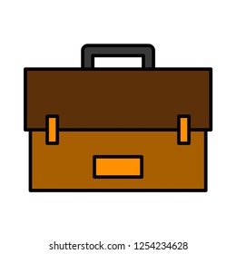 Briefcase vector, filled design editable outline icon