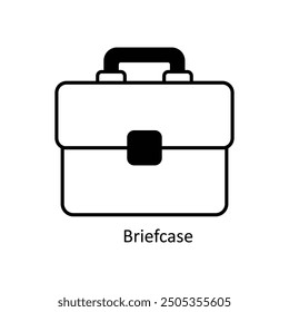 Briefcase vector filled outline Icon Design illustration. Graphic Design Symbol on White background EPS 10 File
