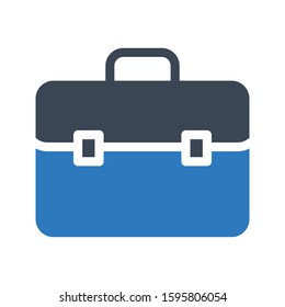 briefcase vector glyph color icon 