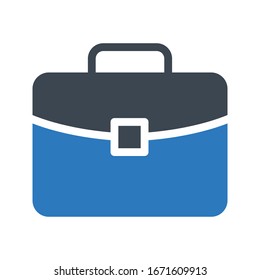 briefcase vector glyph color icon 