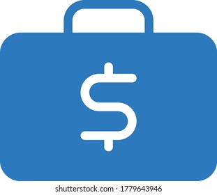 briefcase vector glyph color icon 