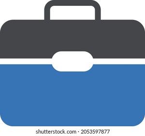 briefcase vector glyph colour icon