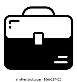 icono de glifo vector de maletín, icono de escuela y educación