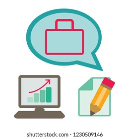 briefcase vector icon