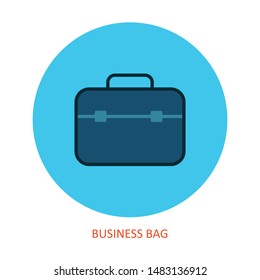 Briefcase vector icon, Bag vector icon