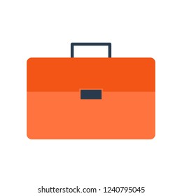 Briefcase vector icon. Bag vector illustration. Portfolio vector icon.