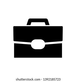 Briefcase vector icon. Bag, portfolio symbol. Flat vector sign isolated on white background. Simple vector illustration for graphic and web design.
