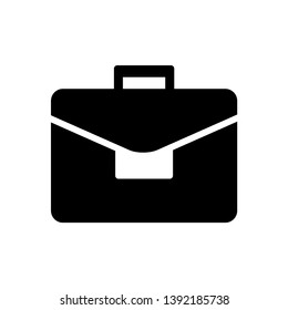 Briefcase vector icon. Bag, portfolio symbol. Flat vector sign isolated on white background. Simple vector illustration for graphic and web design.
