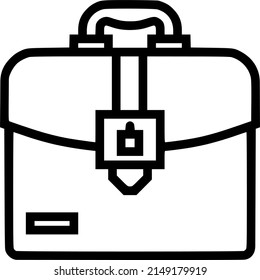 Briefcase vector icon. Bag, portfolio symbol. Business flat vector sign isolated on white background. Vector illustration for graphic and web design.