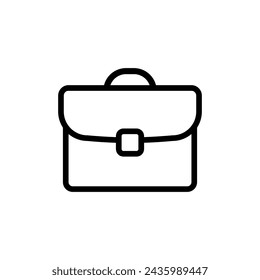 Briefcase vector icon. Bag, portfolio symbol. Flat vector sign isolated on white background.
