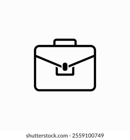 Briefcase vector icon. Bag, portfolio symbol. Flat vector sign isolated on white background. Simple vector illustration for graphic and web design.