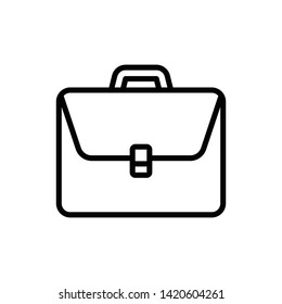 Briefcase vector icon. Bag symbol. Linear style sign for mobile concept and web design. Briefcase symbol logo illustration. vector graphics - Vector.