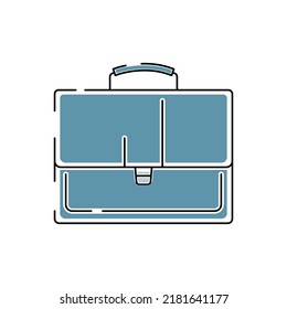 Icono de vector de maletín. Bolsa, símbolo del maletín. Icono de vector plano aislado en fondo blanco. Ilustración vectorial simple para diseño gráfico y web.