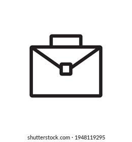 Briefcase vector icon. Bag,portfolio symbol. Flat vector sign isolated on white background. Simple vector illustration for graphic and web design.