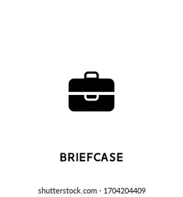 briefcase vector icon. briefcase black sign on white background. briefcase icon for web and app