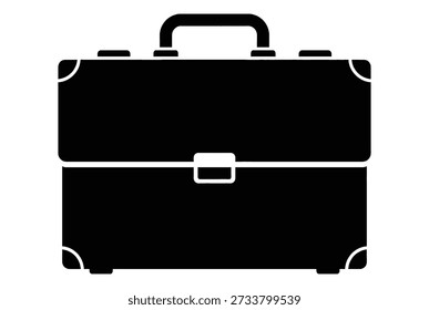 Icono de Vector de maletín. Símbolo de la bolsa de negocios. Gráfico de accesorios de Profesional. Trabajo, viajes, portador de documentos.