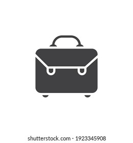 Briefcase vector icon. Business portfolio filled flat sign for mobile concept and web design. Office bag glyph icon. Symbol, logo illustration. Vector graphics
